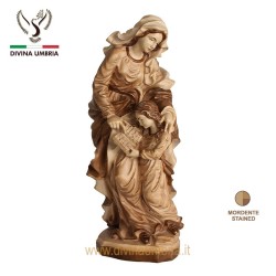 Statua in legno di Sant'Anna e Maria bambina