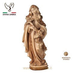 Statue of Saint Rita in hand-carved wood