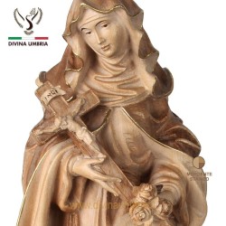 Statue of St. Rita in hand-carved wood