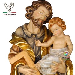 Statue of Saint Joseph in hand-carved wood