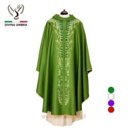 Green chasubles out of pure wool