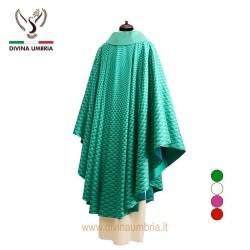 Green chasuble made of silk shantung