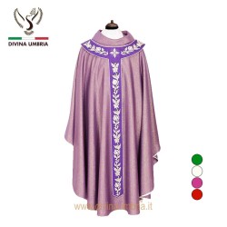 Chasuble made of wool/lurex fabric