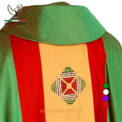 Green chasuble made of silk