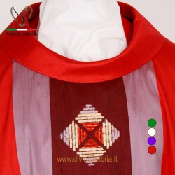 Red chasuble made of pure silk