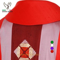 Red chasuble made of silk