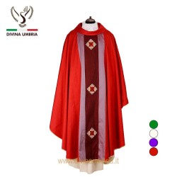 Red chasuble made of pure silk