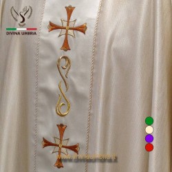 Dalmatic out of wool with Cross embroidery
