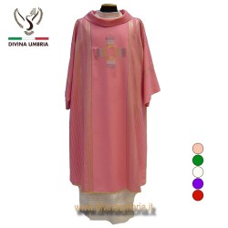 Pink Dalmatic Embroidered Modern Cross