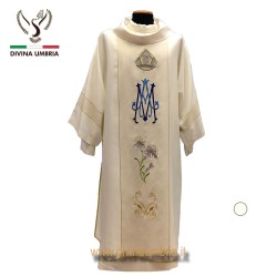 Embroidered Marian Dalmatic: Lightweight wool - Gold Thread