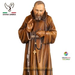 Statua di Padre Pio in legno