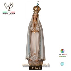 Madonna di Fatima - Statua in legno scolpita a mano