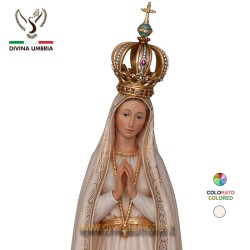 Statue hand-carved wood - Madonna of Fatima