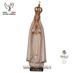 Statue hand-carved wood - Madonna of Fatima