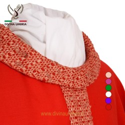 Casula rossa in pura lana-seta