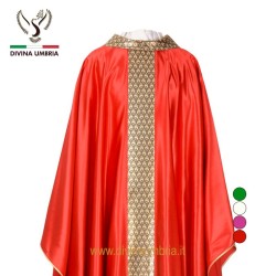 Red chasuble made of satin silk