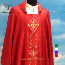 Red chasuble made of wool