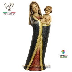 Sculpture made of wood colored - Madonna and Child