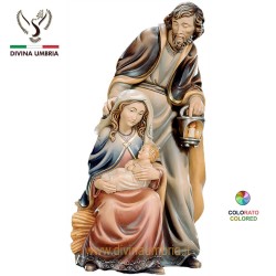 Dettaglio Sacra Famiglia statua in legno