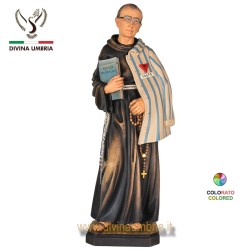 Statua in legno San Massimiliano Kolbe