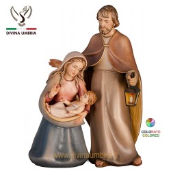 Statue Presepe in legno scolpito a mano - La Sacra Famiglia