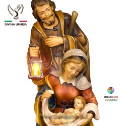 Statue in legno presepe - La Sacra Famiglia