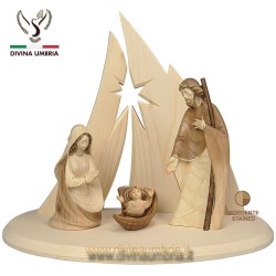 Statue Presepe Sancta Familia in legno