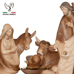 Holy Family with ox, donkey and Gloria Angel