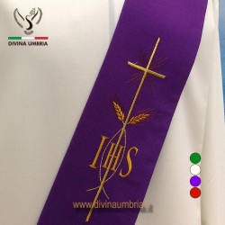 IHS, Cross and ear of wheat embroidery