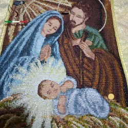 Nativity embroidery through a five-weave process