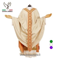 White chasuble in 100% silk shantung lined