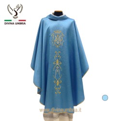 Marian chasuble with embroidery in gold thread